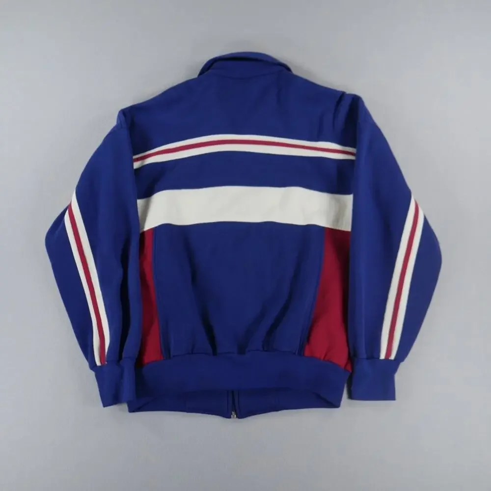 Vintage Y2K Hush Puppies Menswear Track Jacket Mens Size Medium Blue/White/Red